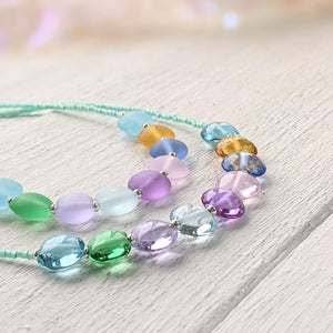 Pastel Glass, Smartypants Necklace and Bracelet