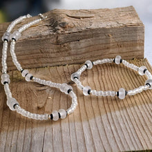 Load image into Gallery viewer, Beachcomber, Frosted Pastel Stackers - clearance sale - Jade necklace, Lilac necklace and bracelet remaining