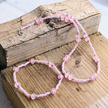 Load image into Gallery viewer, Beachcomber, Frosted Pastel Stackers - clearance sale - Jade necklace, Lilac necklace and bracelet remaining