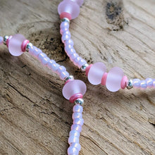 Load image into Gallery viewer, Beachcomber, Frosted Pastel Stackers - clearance sale - Jade necklace, Lilac necklace and bracelet remaining