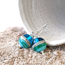 Load image into Gallery viewer, Deep Sea Ball Drop Earrings in Blue or Green