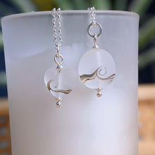 Load image into Gallery viewer, Frosted Sea or Sparkling Sea Mini Heart or Lentil Pendant