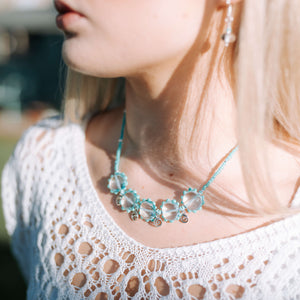 Beachcomber Necklace in Jade, Glossy Glass