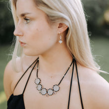 Load image into Gallery viewer, Beachcomber Necklace in Black, Frosted Glass
