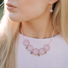 Load image into Gallery viewer, Beachcomber Necklace in Rose, Frosted Glass