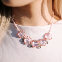 Load image into Gallery viewer, Beachcomber Necklace in Rose, Glossy Glass