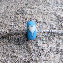 Load image into Gallery viewer, Matt Heart Silver Cored Beads