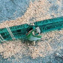 Load image into Gallery viewer, Deep Sea Beach Babe Lentil Pendant in Blue or Green