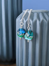 Load image into Gallery viewer, Deep Sea Beach Babe Lentil Pendant in Blue or Green