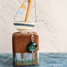 Load image into Gallery viewer, Deep Sea Beach Babe Lentil Pendant in Blue or Green