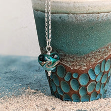 Load image into Gallery viewer, Deep Sea Beach Babe Heart Pendant in Blue or Green