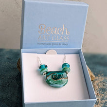 Load image into Gallery viewer, Deep Sea Curve Necklace in Blue or Green