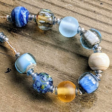 Load image into Gallery viewer, Saltwater Necklace, amber or blue