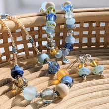 Load image into Gallery viewer, Saltwater Necklace, amber or blue