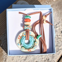 Load image into Gallery viewer, Sand & Sea Disc Necklace