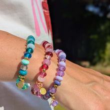 Load image into Gallery viewer, Sun Glitter Beaded Bracelet in Purple