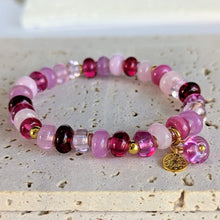Load image into Gallery viewer, Sun Glitter Beaded Bracelet in Pink