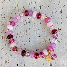 Load image into Gallery viewer, Sun Glitter Beaded Bracelet in Pink