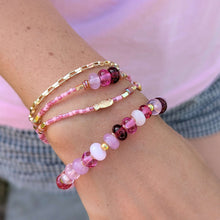 Load image into Gallery viewer, Sun Glitter Beaded Bracelet in Pink
