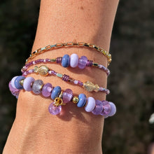 Load image into Gallery viewer, Sun Glitter Triple Wrap Bracelet in Purple