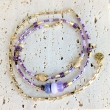 Load image into Gallery viewer, Sun Glitter Triple Wrap Bracelet in Purple