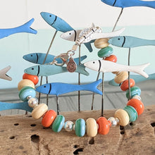 Load image into Gallery viewer, Beachy Bracelet with Silver Fish