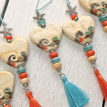 Load image into Gallery viewer, Beachy Style Hanging Heart Decorations