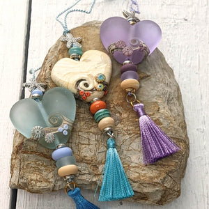 Sand & Sea Beachy Style Hanging Heart Decoration