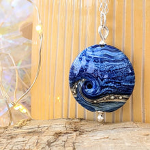 Load image into Gallery viewer, Blue Surf Lentil Pendant, choice of styles