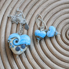 Load image into Gallery viewer, Breezy ... Beyond the Sea heart earrings