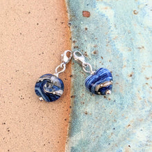Load image into Gallery viewer, Beach Art Glass Silver Charm Bracelet With Clip On Charm of Choice