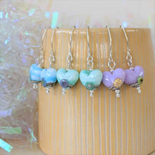 Load image into Gallery viewer, Coastal Path Heart Earrings