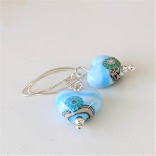 Load image into Gallery viewer, Coastal Path Heart Earrings