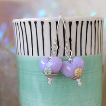 Load image into Gallery viewer, Coastal Path Heart Earrings