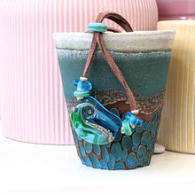 Load image into Gallery viewer, Deep Blue Sea Curve Necklace-Necklace-Beach Art Glass