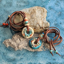 Load image into Gallery viewer, Sand &amp; Sea Disc Necklace