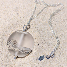 Load image into Gallery viewer, Frosted Sea Lentil Pendant-Necklace-Beach Art Glass