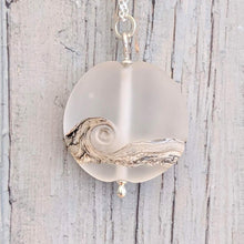 Load image into Gallery viewer, Frosted Sea Lentil Pendant-Necklace-Beach Art Glass