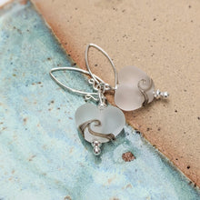 Load image into Gallery viewer, Frosted Sea Heart Earrings