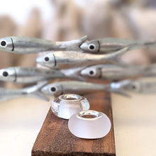 Load image into Gallery viewer, Frosted Sea and Sparkling Sea Silver Cored Bead