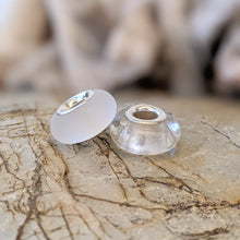 Load image into Gallery viewer, Frosted Sea and Sparkling Sea Silver Cored Bead