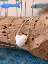 Load image into Gallery viewer, White H is for Heart Pendant