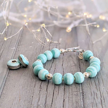 Load image into Gallery viewer, Low Tide Glass & Silver Bracelet-Bracelet-Beach Art Glass