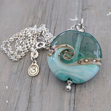 Load image into Gallery viewer, Low Tide Lentil Pendant-Beach Art Glass