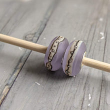 Load image into Gallery viewer, Pale Lavender Silver cored beads, Sea Mist-Bracelet Beads-Beach Art Glass