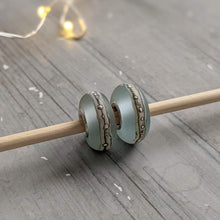 Load image into Gallery viewer, Palest blue silver cored beads, Sea Spray, Sea Breeze-Bracelet Beads-Beach Art Glass