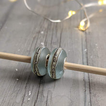 Load image into Gallery viewer, Palest blue silver cored beads, Sea Spray, Sea Breeze-Bracelet Beads-Beach Art Glass