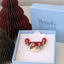 Load image into Gallery viewer, Red Sea Curve Necklace-Necklace-Beach Art Glass