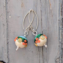 Load image into Gallery viewer, Sand & Sea Ball Drop Earrings-Earrings-Beach Art Glass