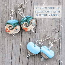 Load image into Gallery viewer, Sand &amp; Sea Ball Drop Earrings-Earrings-Beach Art Glass